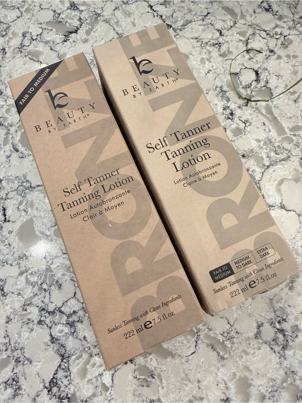 Beauty by Earth Self Tanner Tanning Lotion Fair to Medium 2-Pack NEW